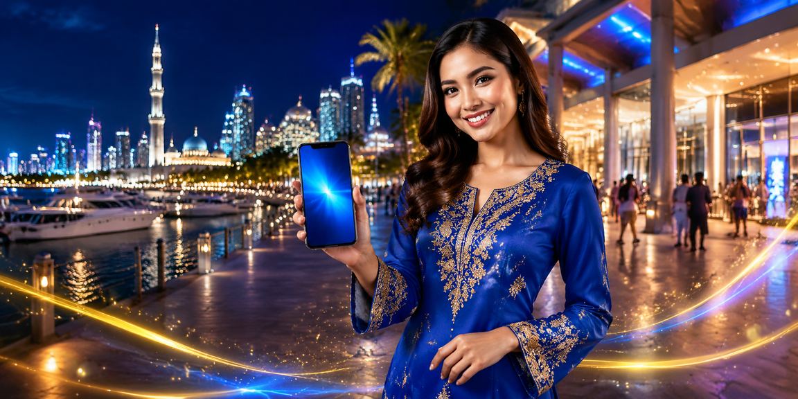 Wanita Malaysia mendaftar akaun 675sr melalui telefon pintar